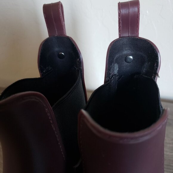 Sam Edelman Tinsley Rubber Rain Chelsea Boot Sangria Matte Women's 7 Waterproof - Picture 9 of 13